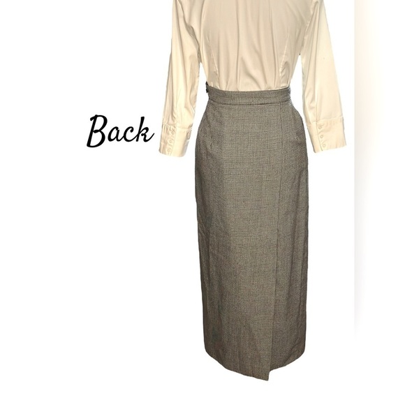 Mark Shale Vintage  Black and White Houndstooth Pencil Skirt Women's Size 6 - Picture 6 of 13